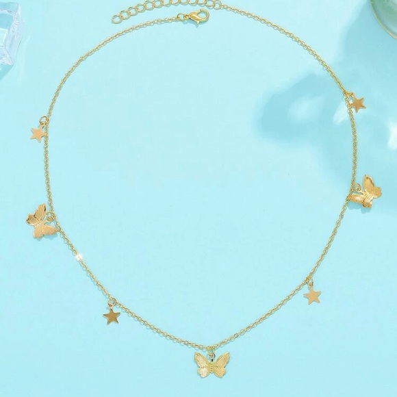 2/$10 NEW! Bufferfly Charm Necklace Star Dainty Cute Boho - Picture 5 of 10